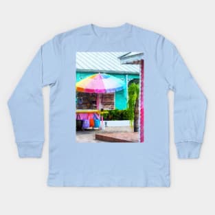 Freeport Bahamas - Souvenir Stand Port Lucaya Marketplace Kids Long Sleeve T-Shirt